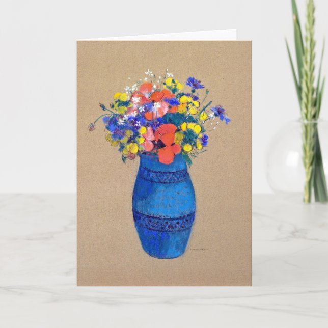 Vase der Blume, Redon Karte (Vorderseite)
