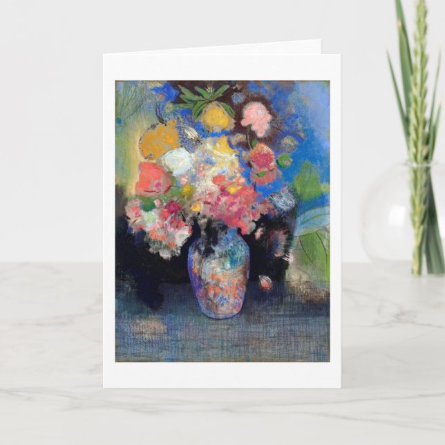 Vase der Blume, Redon Karte (Vorderseite)