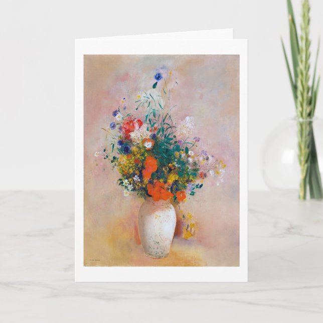 Vase der Blume, Redon Karte (Vorderseite)