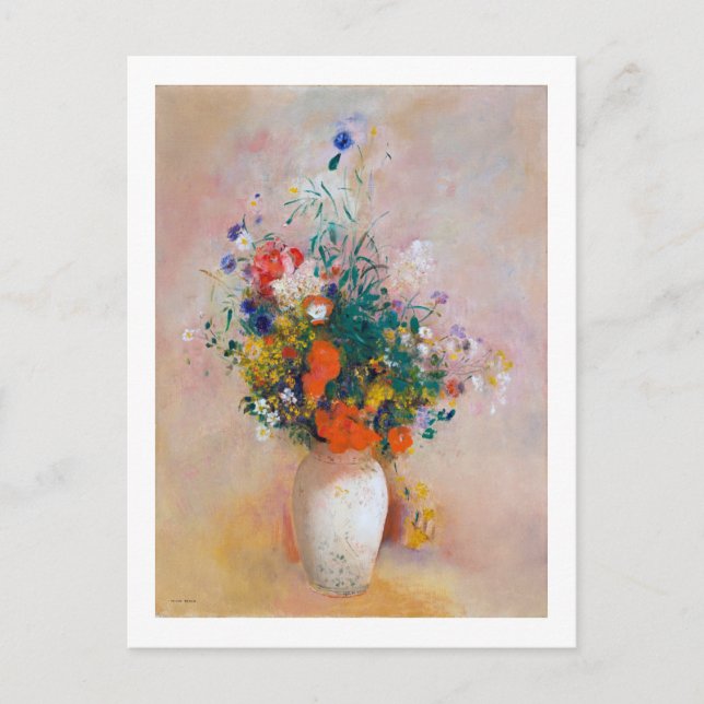 Vase der Blume, Redon Postkarte (Vorderseite)