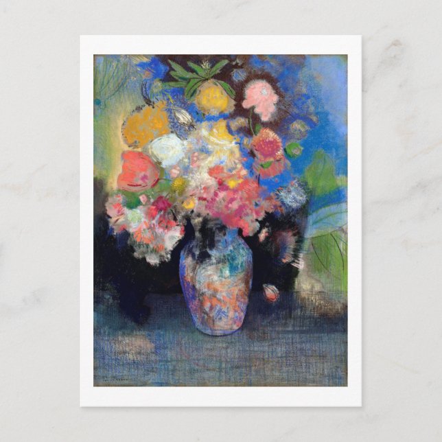 Vase der Blume, Redon Postkarte (Vorderseite)