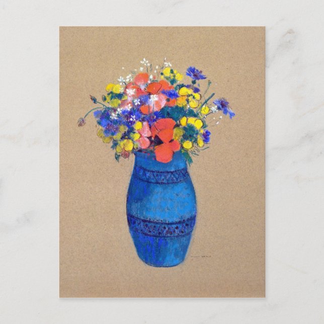 Vase der Blume, Redon Postkarte (Vorderseite)
