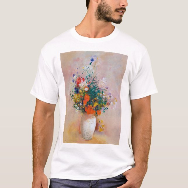Vase der Blume, Redon T-Shirt (Vorderseite)