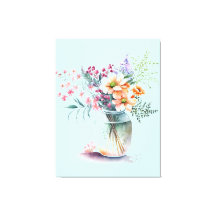Vase der Blume Stretched Canvas Print