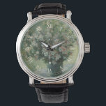 Vase der Blume von Claude Monet Armbanduhr<br><div class="desc">Vase of Blume (1881/82) von Claude Monet ist ein Vintager Impressionist floralen Stillleben schöne Kunstmalerei. Ein Blumenstrauß mit blühenden Frühlingsgärten Blume in einer blauen Vase. Über den Künstler: Claude Monet (1840-1926) war Gründer der französischen impressionistischen Malerei,  wobei die meisten seiner Gemälde "en plein air" (im Freien) Stil Impressionismus Landschaften.</div>