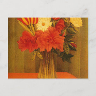 Vase der Blume von Henri Rousseau Postkarte