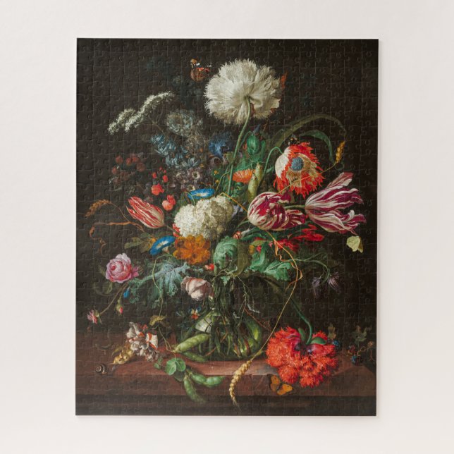 Vase der Blume von Jan Davidsz de Heem Puzzle (Vertikal)