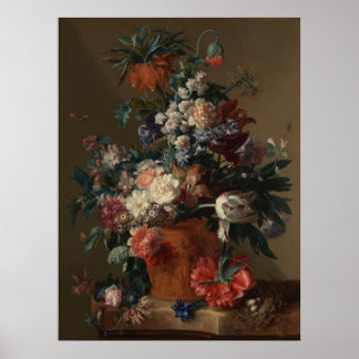 Vase der Blume von Jan van Huysum Poster