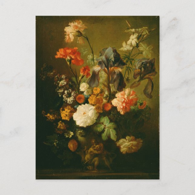 Vase der Blume von Jan van Huysum Postkarte (Vorderseite)