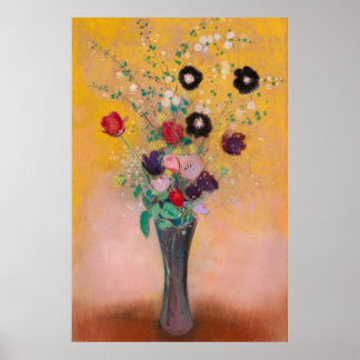 Vase der Blume von Odilon Redon Poster
