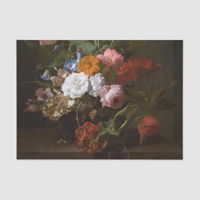 Vase der Blume von Rachel Ruysch Seidenpapier (Vorderseite)