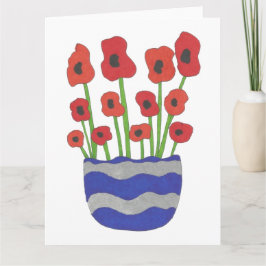Vase der Poppies Moderne Kunst Karte
