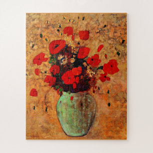 Vase der Poppies von Odilon Redon Jigsaw Puzzle
