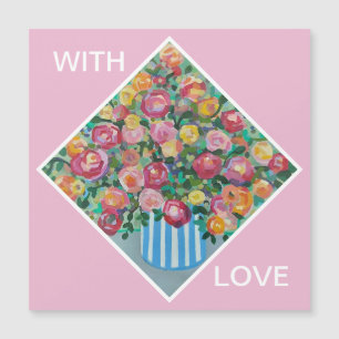 Vase der Rose Magnetkarte