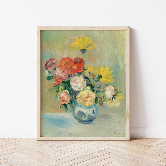 Vase der Rose und Dahlien | Renoir Poster (Von Creator hochgeladen)