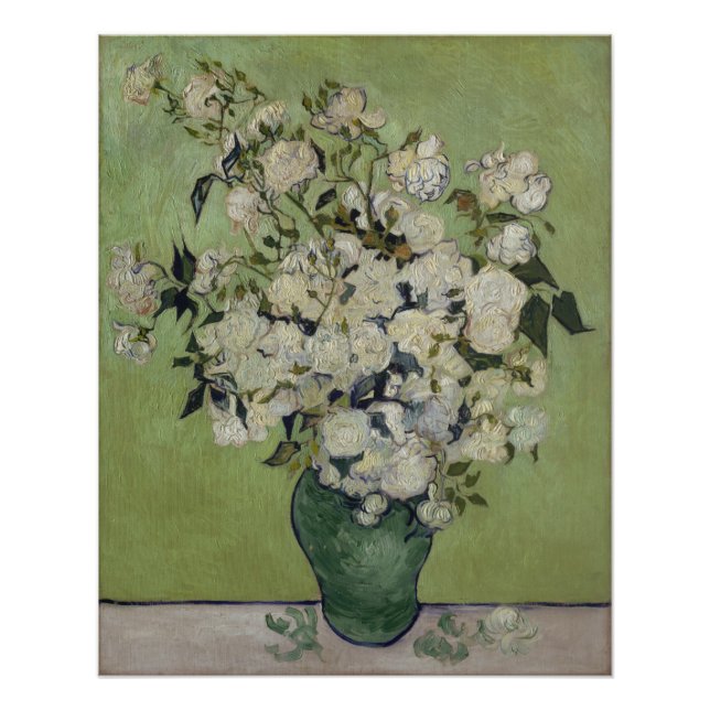 Vase der Rose Vincent Van Gogh Glossy Poster (Vorderseite)