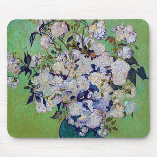 Vase der Rose, Vincent van Gogh Mousepad (Vorne)