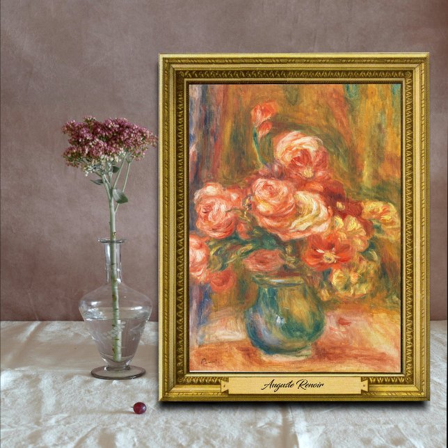 Vase der Rose von Auguste Renoir Art Poster (Von Creator hochgeladen)