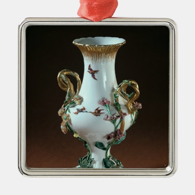 Vase Duplessis mit Golddekoration Ornament Aus Metall (Vorne)