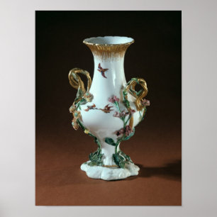 Vase Duplessis' mit goldener Dekoration