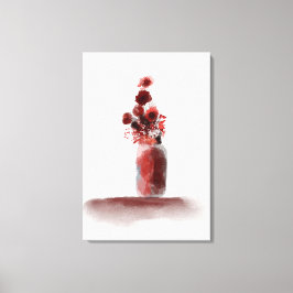 Vase-Malerei im Herbst Blume Leinwanddruck