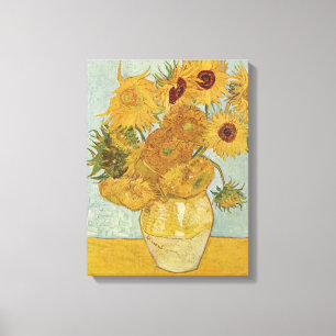 Vase mit 12 Sonnenblumen - Vincent Van Gogh (1888) Leinwanddruck