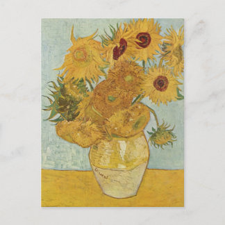 Vase mit 12 Sonnenblumen - Vincent Van Gogh (1888) Postkarte