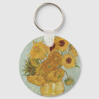 Vase mit 12 Sonnenblumen Vincent Van Gogh Schlüsselanhänger
