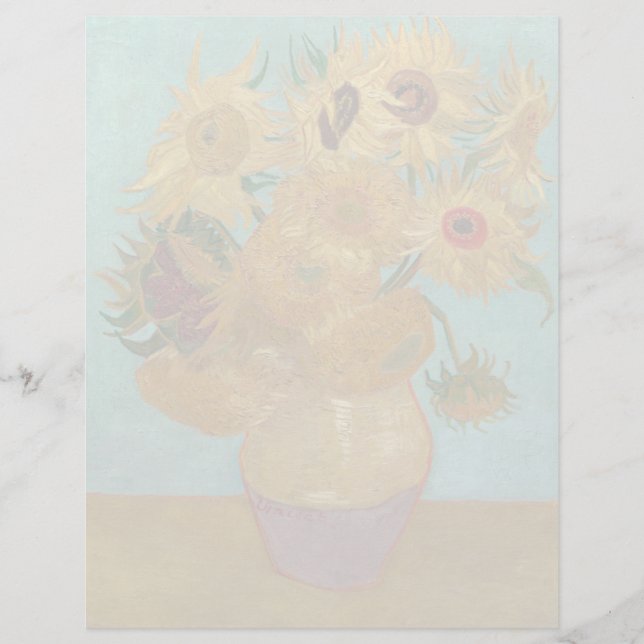 Vase mit 12 Sonnenblumen von Vincent Van Gogh (Vorderseite)