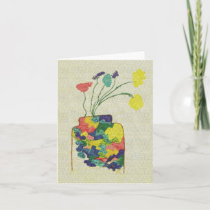 Vase mit Blume - Notecard Karte