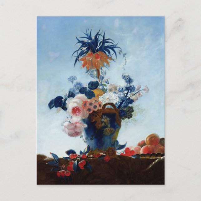 Vase mit Blume Postkarte (Vorderseite)