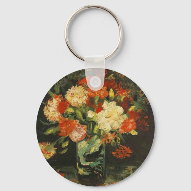 Vase mit Carnons Vincent van Gogh Schlüsselanhänger (Vorderseite)