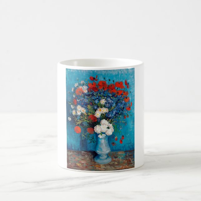 Vase mit Cornblumen und Pfefferkuchen, Van Gogh Kaffeetasse (Mittel)