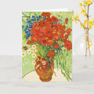 Vase mit Cornblumen und Pfefferkuchen, Van Gogh Karte