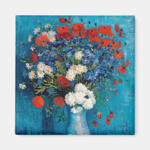 Vase mit Cornblumen und Pfefferkuchen, Van Gogh Magnet