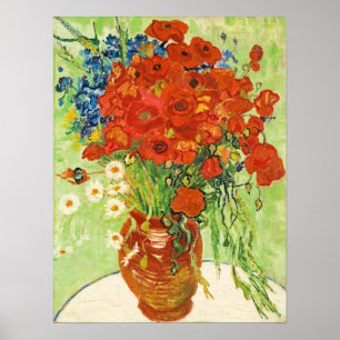 Vase mit Cornblumen und Pfefferkuchen, Van Gogh Poster