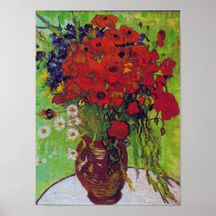 Vase mit Cornblumen und Pfefferkuchen, Van Gogh Poster