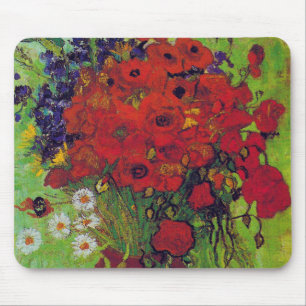 Vase mit Cornblumen und Pflaumen, Van Gogh Mousepad