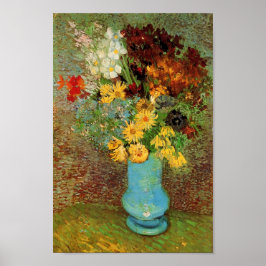 Vase mit Daisies & Anemones Van Gogh Fine Art Poster