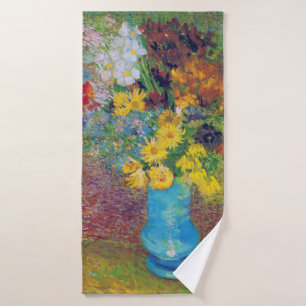 Vase mit Daisies und Anemones, Van Gogh Badehandtuch