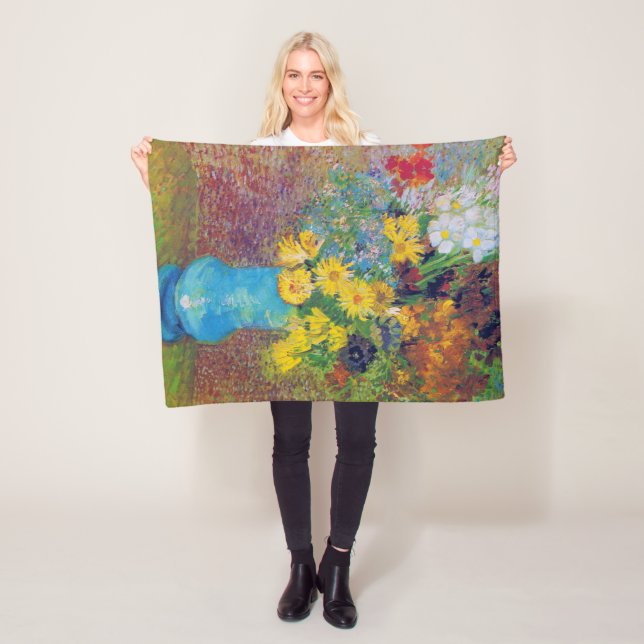 Vase mit Daisies und Anemones, Van Gogh Fleecedecke (Beispiel)