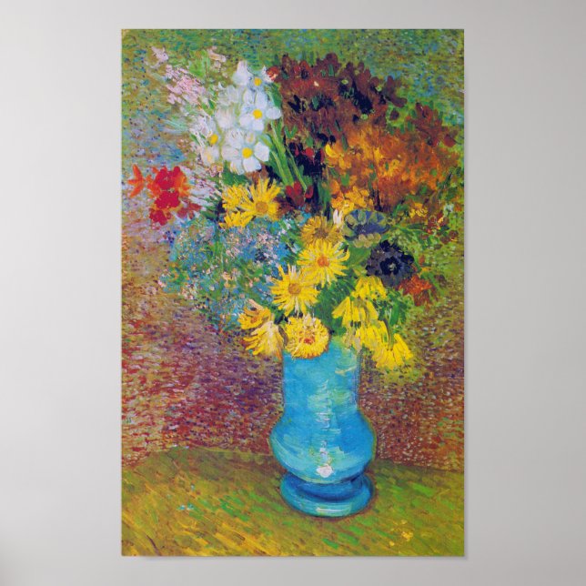 Vase mit Daisies und Anemones, Van Gogh Poster (Vorne)