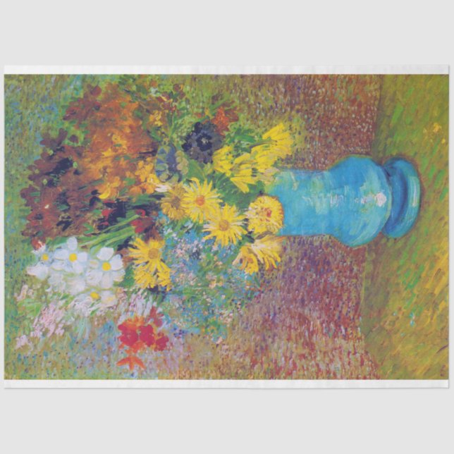 Vase mit Daisies und Anemones, Van Gogh Seidenpapier (Vorderseite)