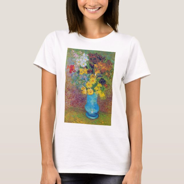 Vase mit Daisies und Anemones, Van Gogh T-Shirt (Vorderseite)