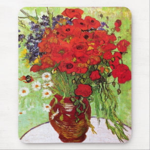 Vase mit Daisies und Poppies, Van Gogh Mousepad