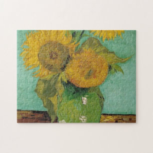 Vase mit drei Sonnenblumen, Vincent van Gogh Puzzle