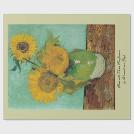 Vase mit drei Sonnenblumen von Vincent van Gogh. Geschenkpapier