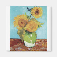 Vase mit drei Sunglowers 1888 von Vincent van Gog