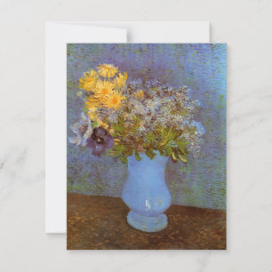 Vase mit Flieder und Gänseblümchen von Vincent van