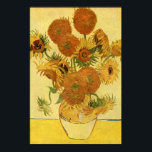 Vase mit fünfzehn Sonnenblumen, Van Gogh Fine Art Poster<br><div class="desc">Stillleben: Vase mit fünfzehn Sonnenblumen, Vincent van Gogh. Arles, August 1888. Öl auf Leinwand, 93 x 73 cm. National Gallery, London. F 454, JH 1562 Vincent Willem van Gogh (30 März 1853 - 29 Juli 1890) war ein niederländischer Post-Impressionist Künstler. Einige seiner Gemälde gehören heute zu den bekanntesten, populärsten und...</div>